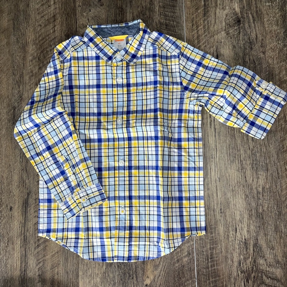 Gymboree NEW Blue and Yellow Casual Button Down Shirt